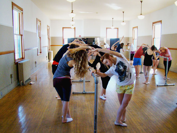 Ballet class at Dance This Camp, photo by High School photography student
