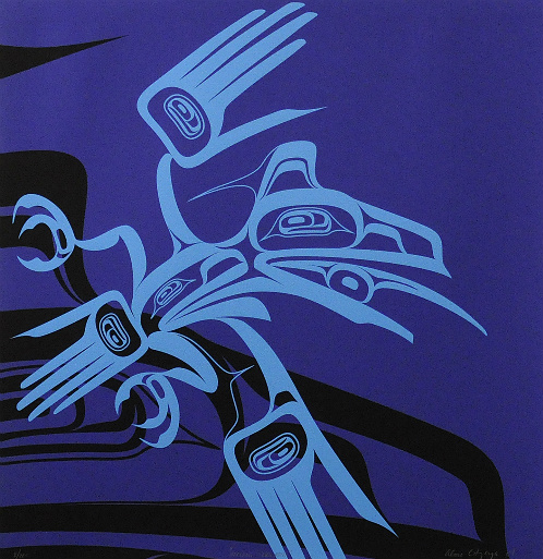 © 2007 Alano Edzerza, Moving Forward, Limited Edition Giclee, King County Public Art Collection and 4Culture, Image courtesy of: Stonington Gallery